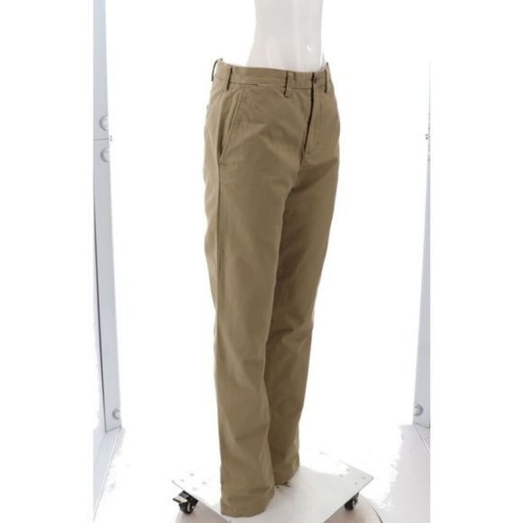 NWT LANDS' END STRAIGHT FLANNEL LINED CHINO PANTS ELMWOOD UNHEMMED 42 - Picture 2 of 10